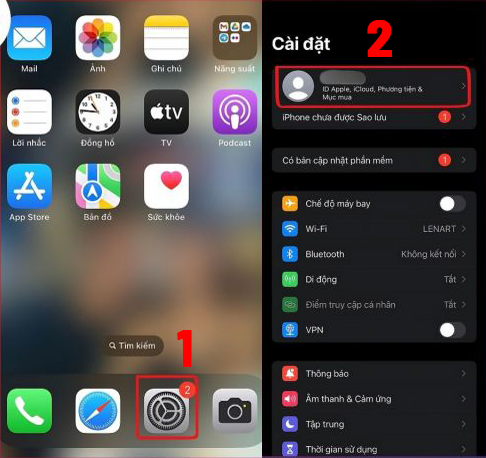 Cách xóa ảnh trên iCloud bằng điện thoại bước 1